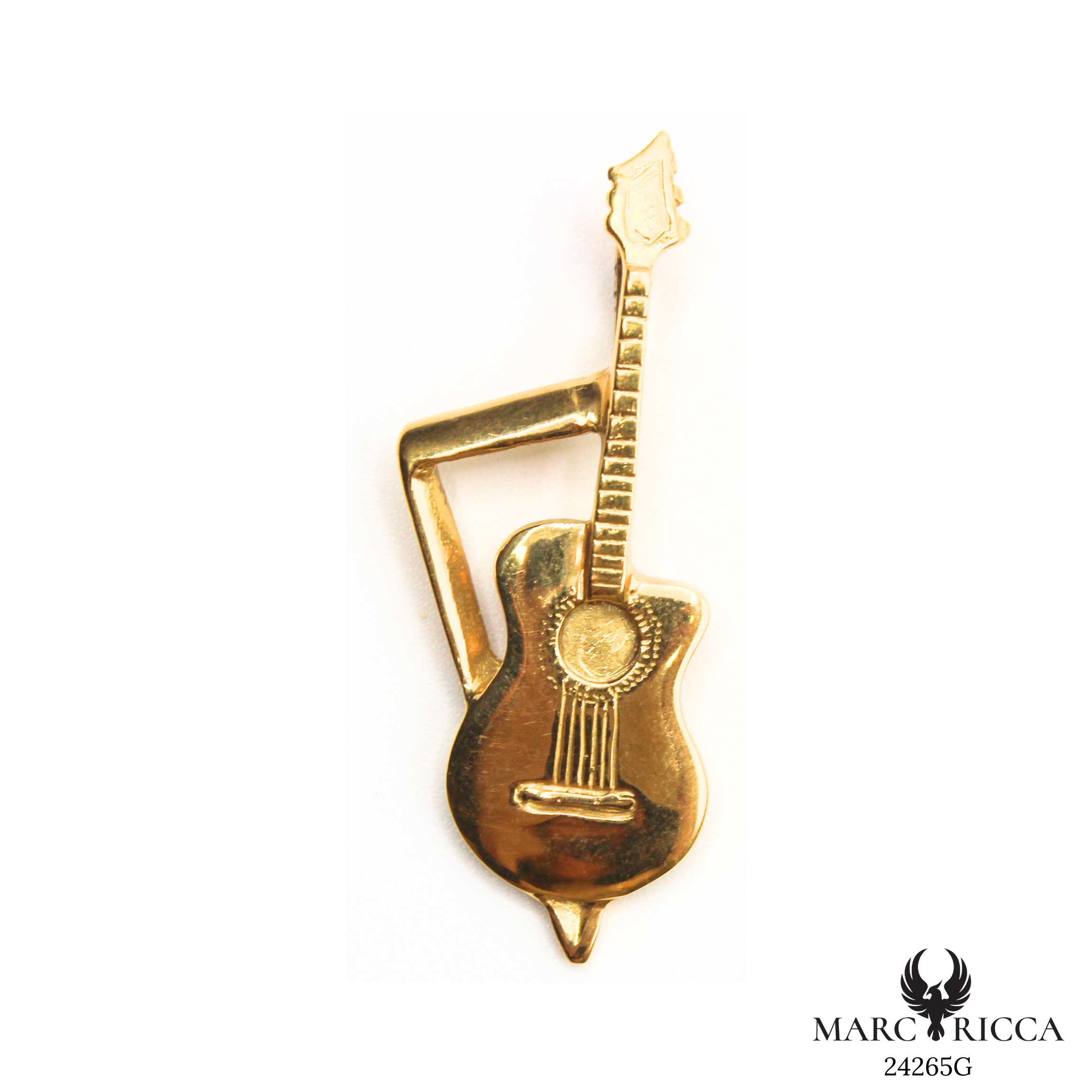 Pendentif Or Corse & Guitare Pièce Unique