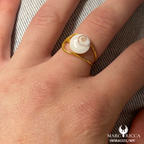Bague œil de Sainte Lucie réglable