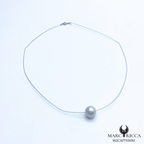 Collier en câble acier et perle