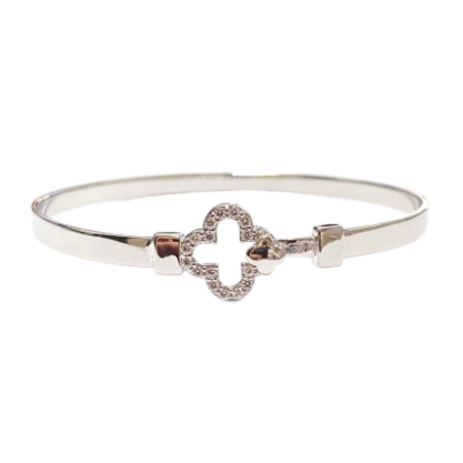 Bracelet Trèfle Argent et Oxydes de Zirconium - VALENZI