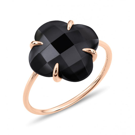 Bague Onyx Or Rose VICTORIA - Morganne Bello