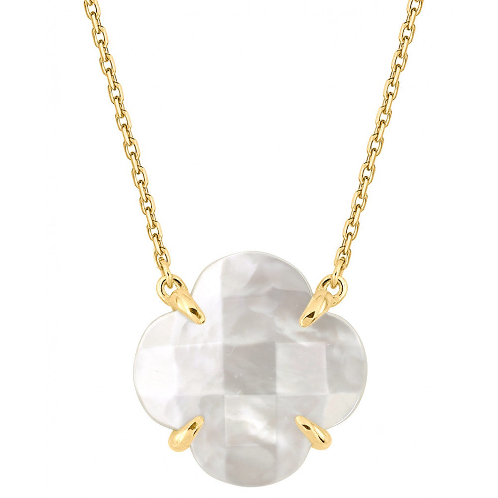 Collier Nacre Blanche Or Jaune VICTORIA - Morganne Bello