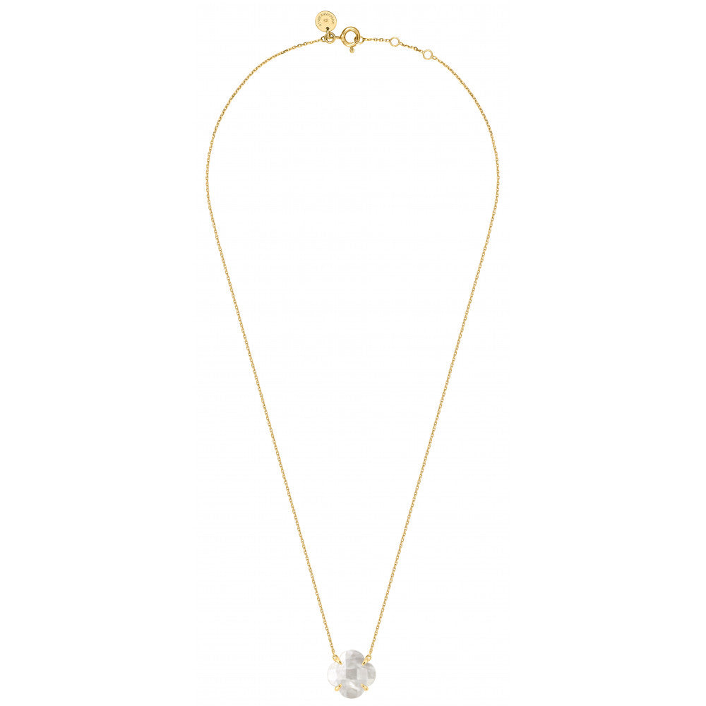 Collier Nacre Blanche Or Jaune VICTORIA