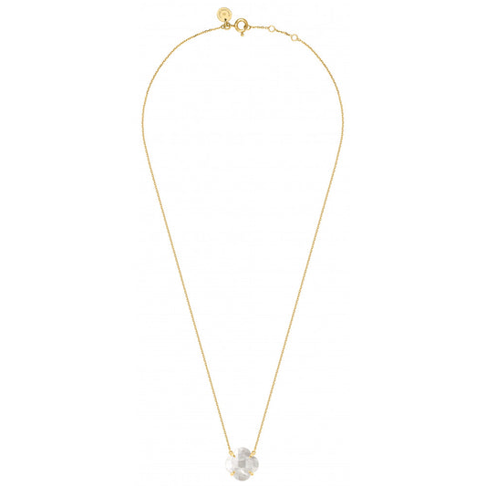 Collier Nacre Blanche Or Jaune VICTORIA - Morganne Bello